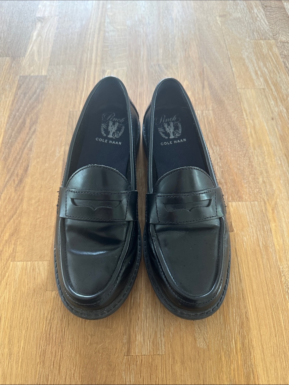 Cole Haan Black Penny Loafers, size 6B